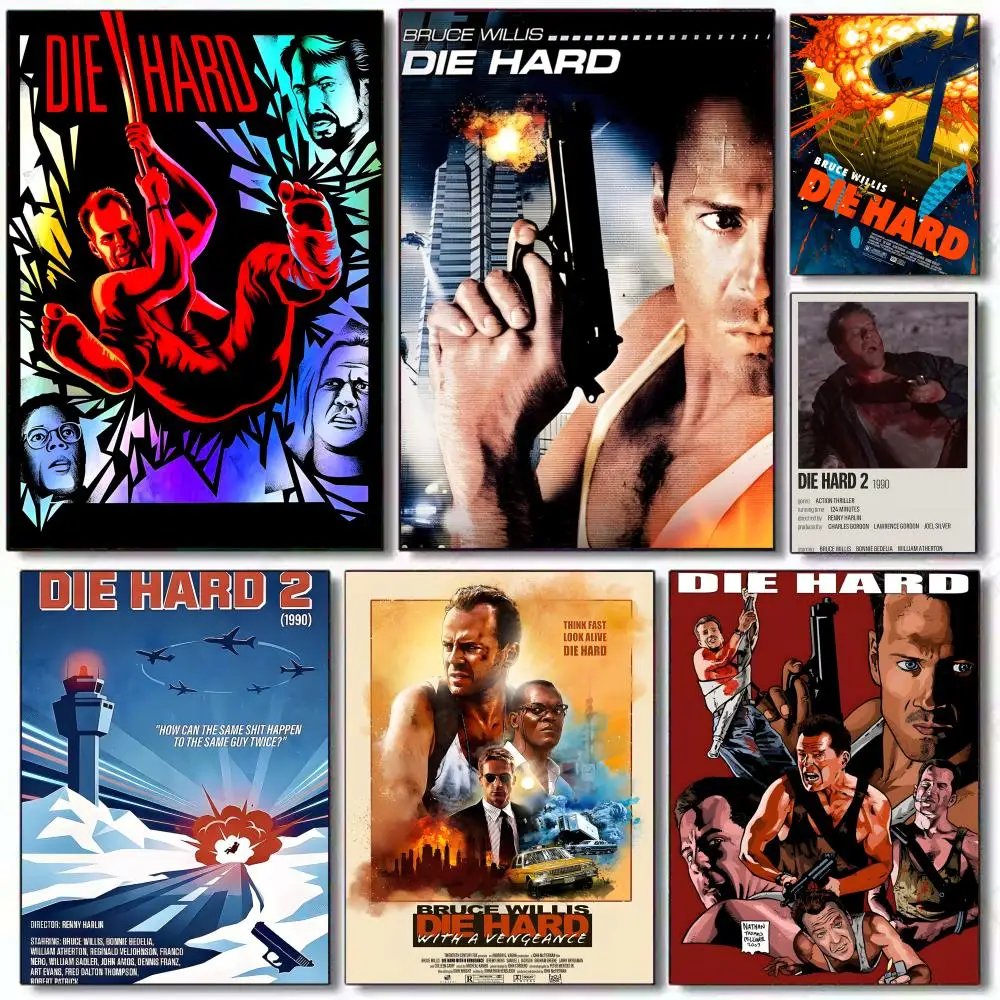Poster Art painting with prints Home bedroom living room decoration gift Action thriller movies D-Die Hard with a Vengeance