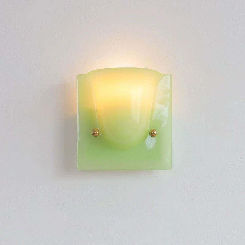 French Color Resin Wall Lamps Green Red Bedroom Bedside Lamp LED Medieval Retro Style Living Room Corridor Aisle Wall Lights