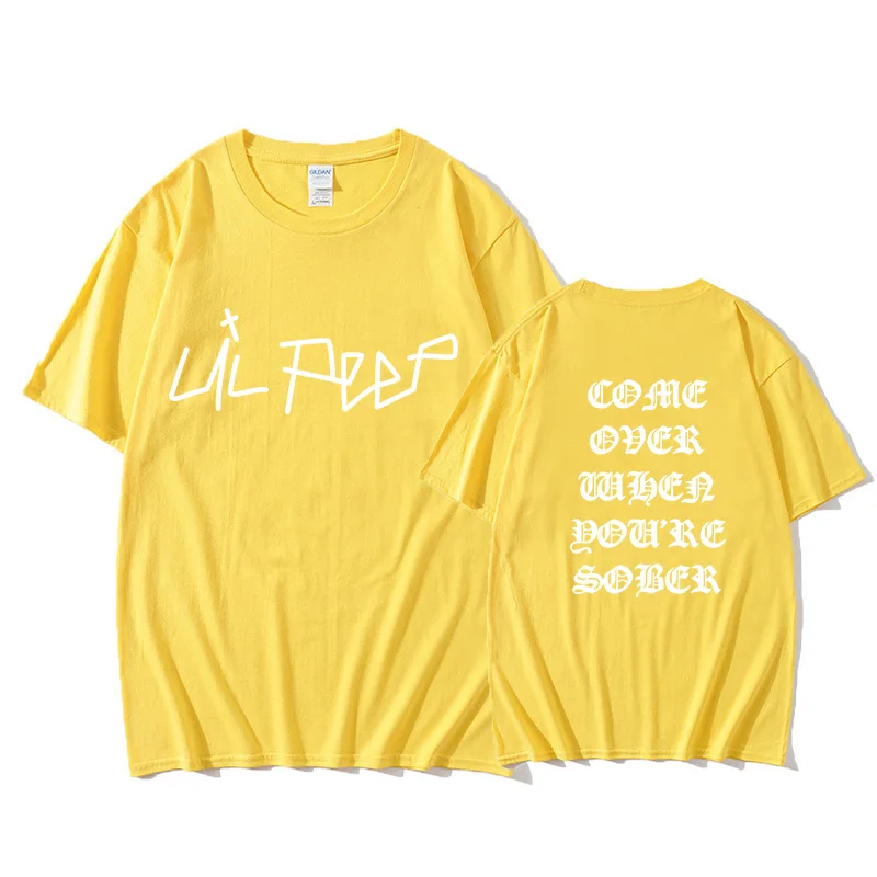 Lil Peep Come Over When You're Sober Tour Concert Vtg Reprint Top T Shirt New Summer Streetwear print Top Cotton Tshirts Men