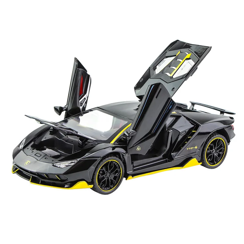 1:24 Lp770 Car Model Simulation Sound and Light Alloy Sport Car Model Boys Toy Car Boy Racing Collection Gift