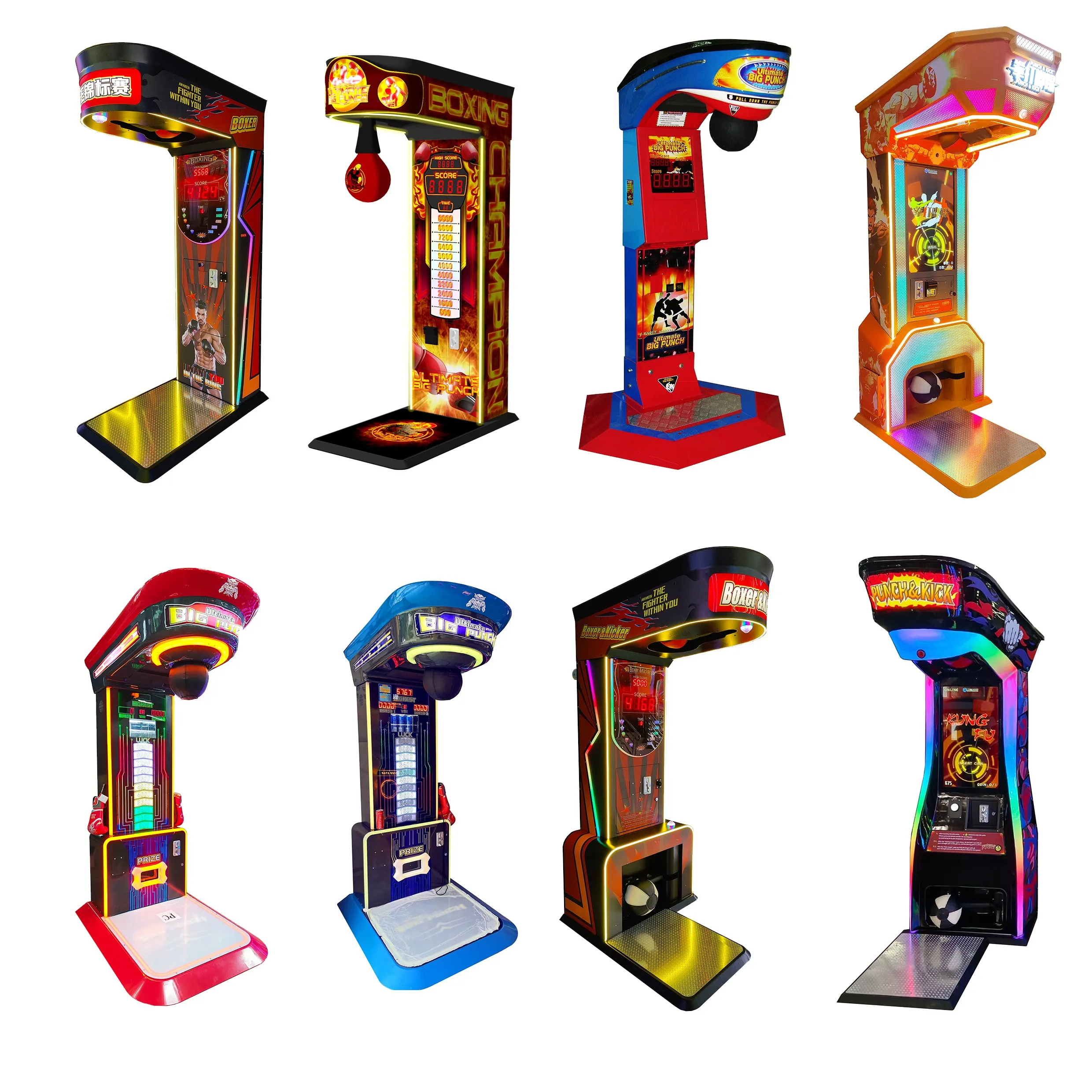

Neofuns New Design Onepunch Punching Machine Electronic Coin Operated Arcade Big Punch Boxing Game Amusement Machine