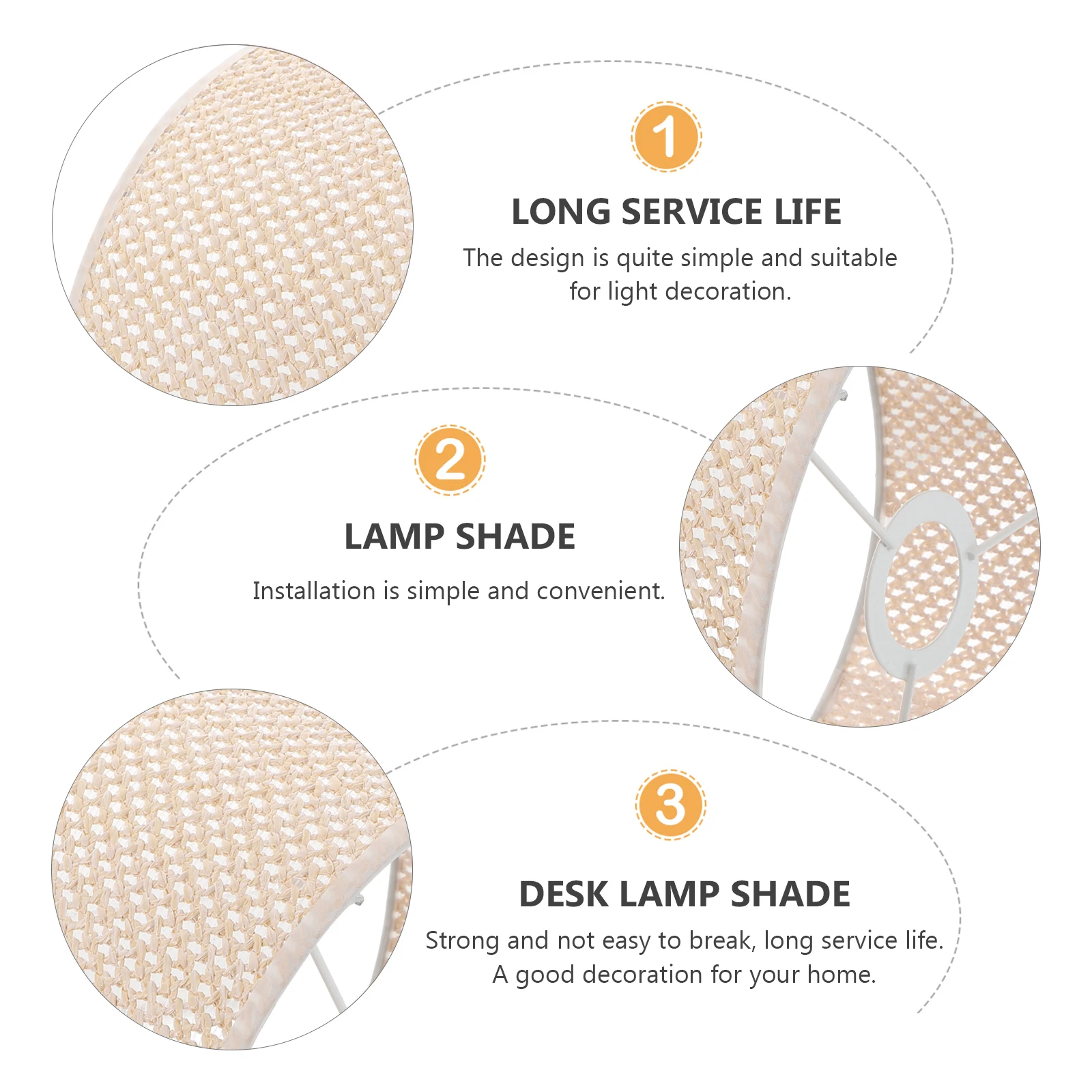 

E27 абажур, чехлы для настольных светильников, бежевые, в богемном стиле, тканая трость, винтажный, для домашнего офиса, современный стиль, практичный, простой в установке чехол для лампы