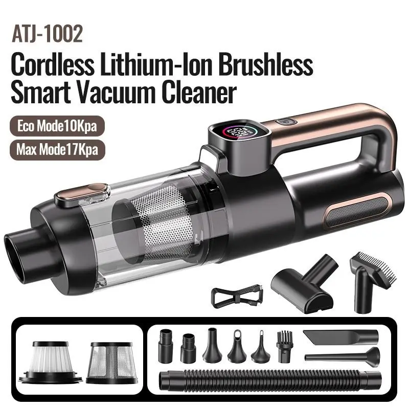 Cordless household vacuum cleaner, large suction 17000PA high power convenient hand-held vacuum cleaner
