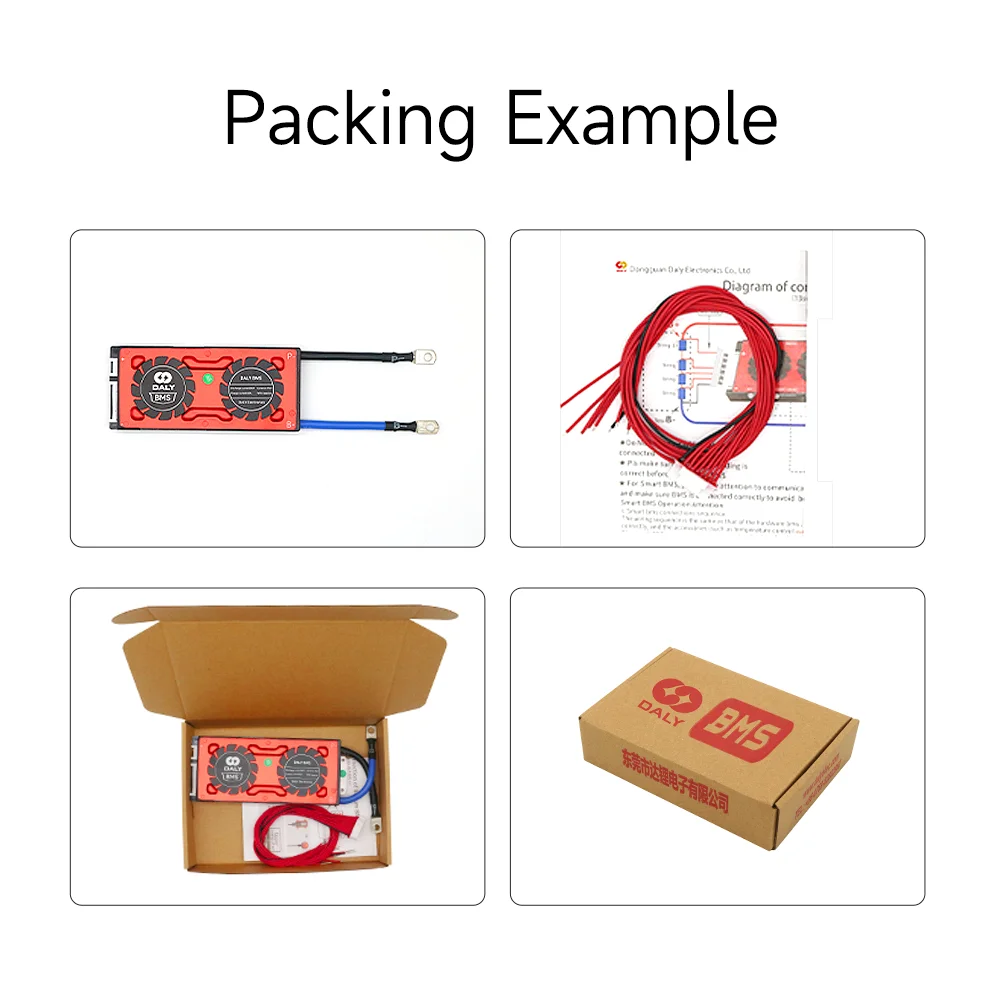 Daly Smart BMS لـ Lifepo4 16S 48V 150A 250A بلوتوث UART لوح حماية الاتصالات مع رصاص ميزان التطبيق
