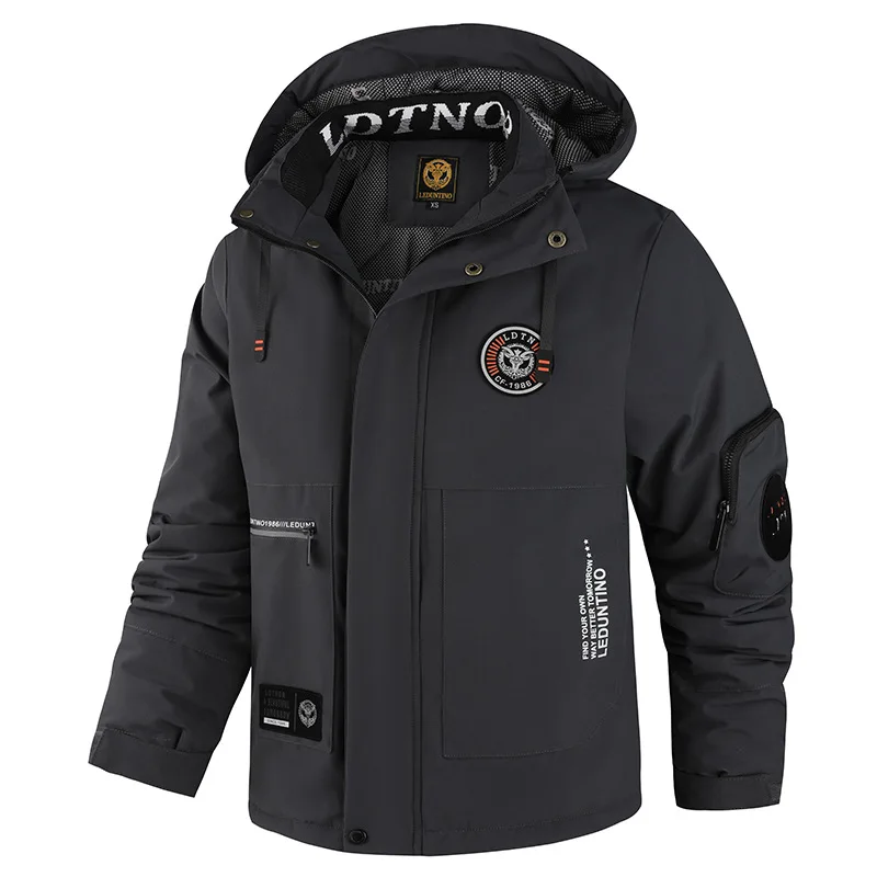 New men's heavy cotton clothing outdoor warm cotton clothing winter men's big size hooded jacket waterproof