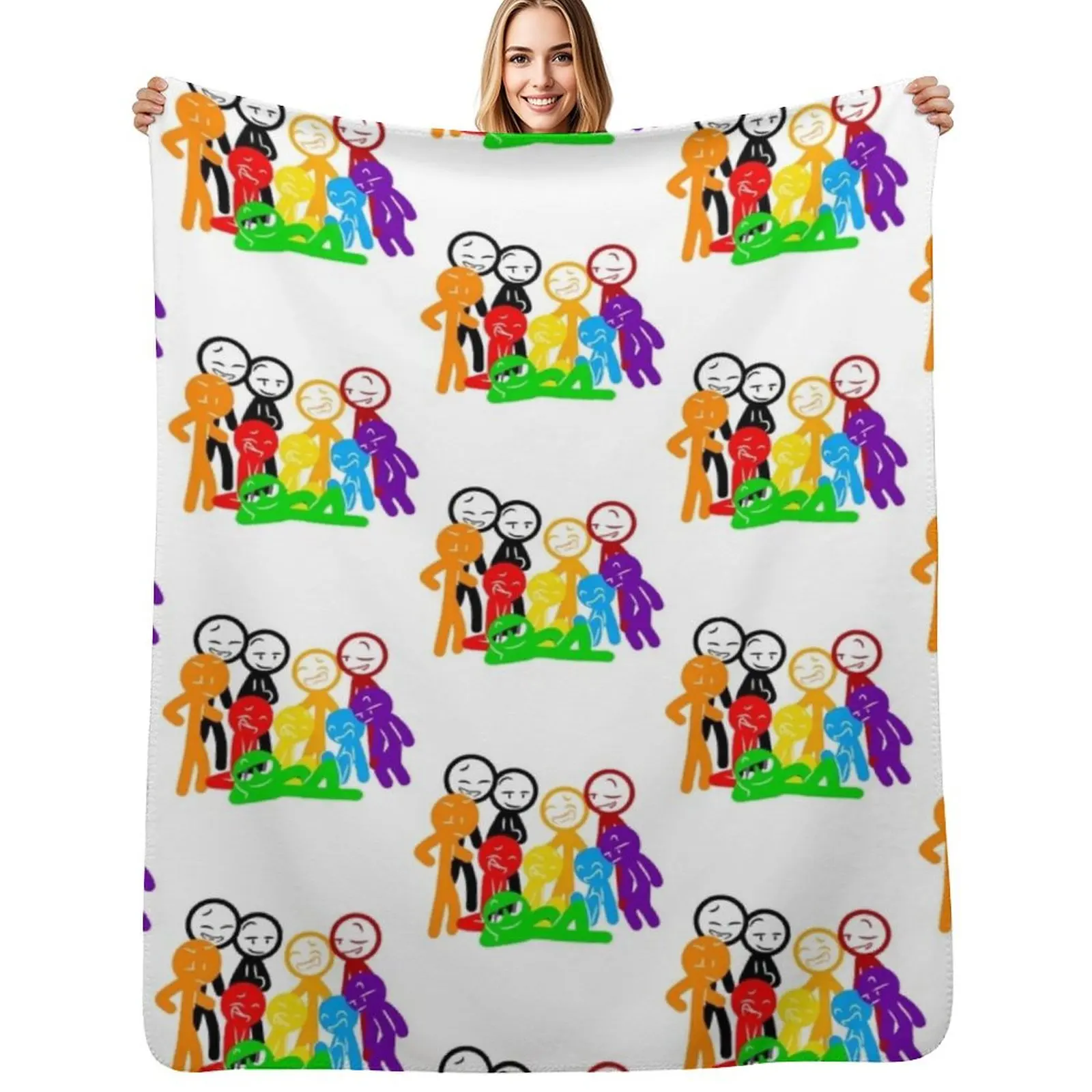 

Alan Becker - Alan Becker Stick Figures Throw Blanket Stuffeds Decorative Sofas Thins For Sofa Thin Blankets