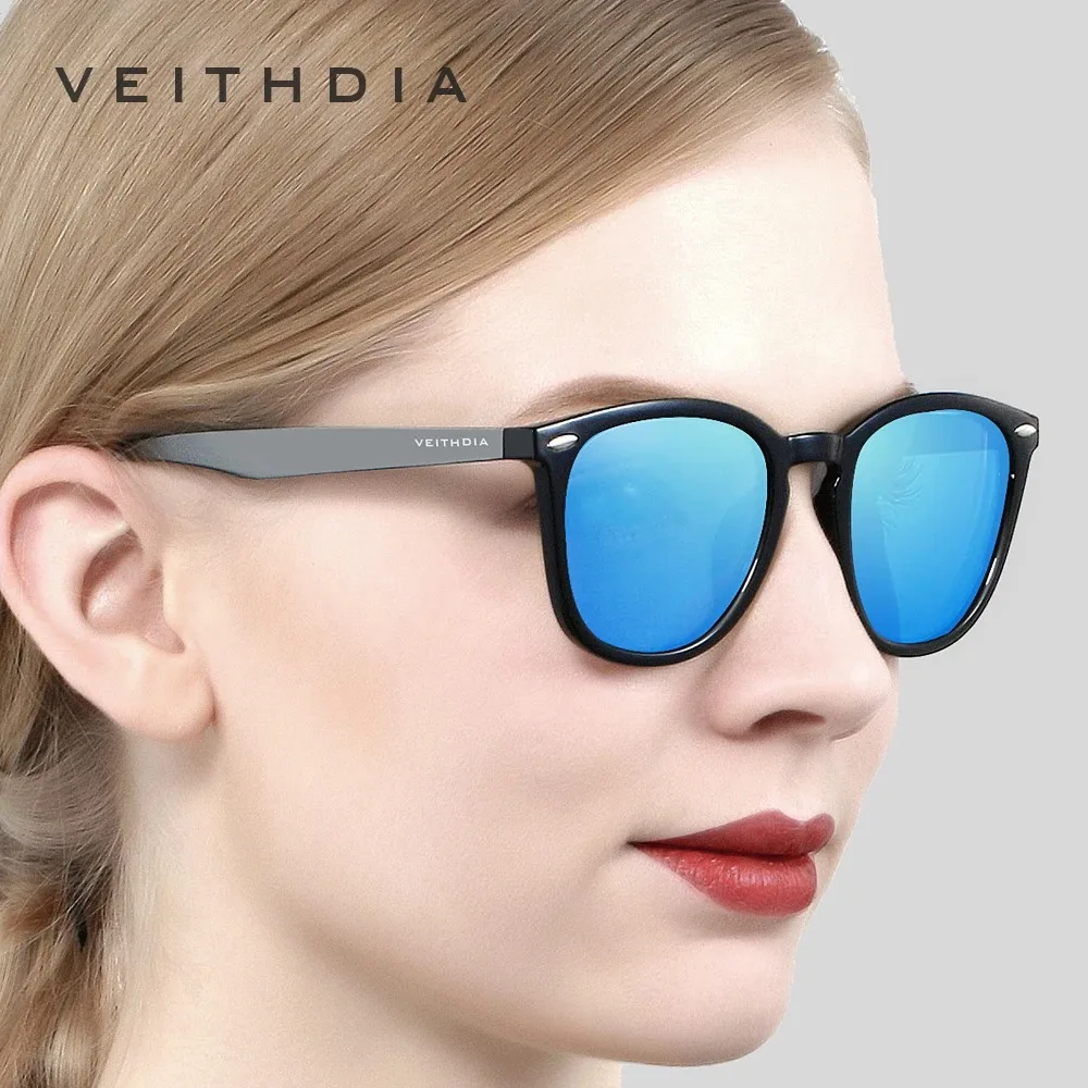Брендовые модные солнцезащитные очки VEITHDIA, алюминиевая оправа + TR90, фотохромные зеркальные линзы, очки для улицы, женские очки FA6116
