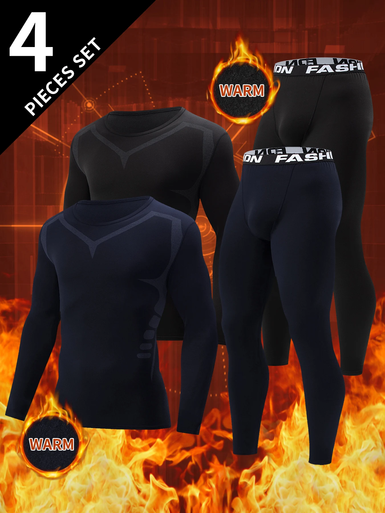 2/4-Piece Men's Autumn And Winter Warm Suit Casual Multifunctional Home Wear Sports And Comfortable Pajamas Casual
