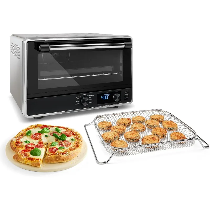 Digital Countertop Oven with Air Fry & Pizza Stone, KCO128CU, Contour Silver