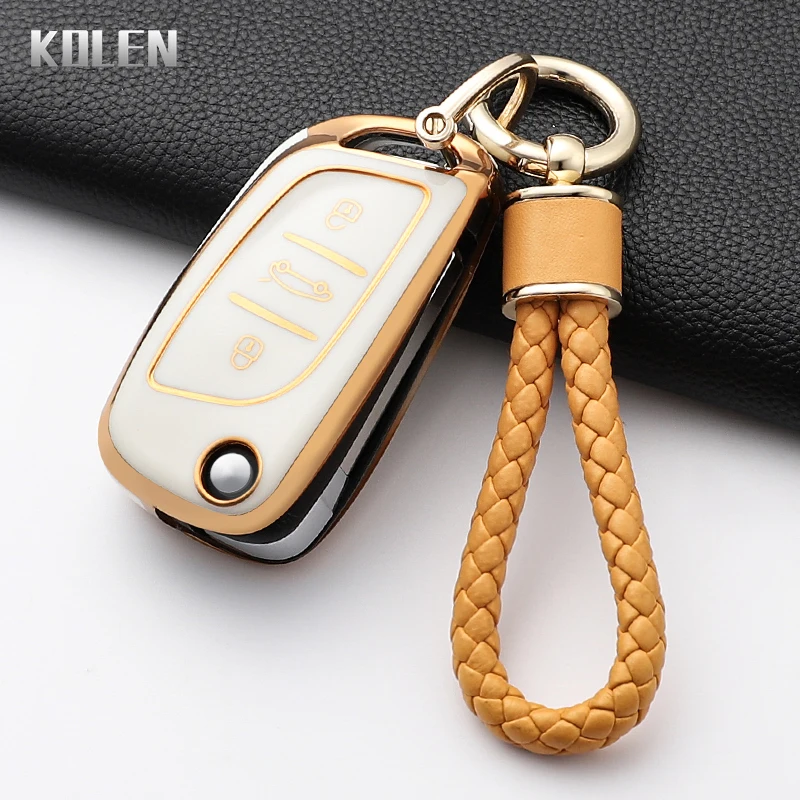 Funda para llave de coche de TPU a la moda para Citroen C1 C2 C3 C4 C5 XSARA PICA Peugeot 306 407 807 para DS DS3 DS4 DS5 DS6 llavero Shell