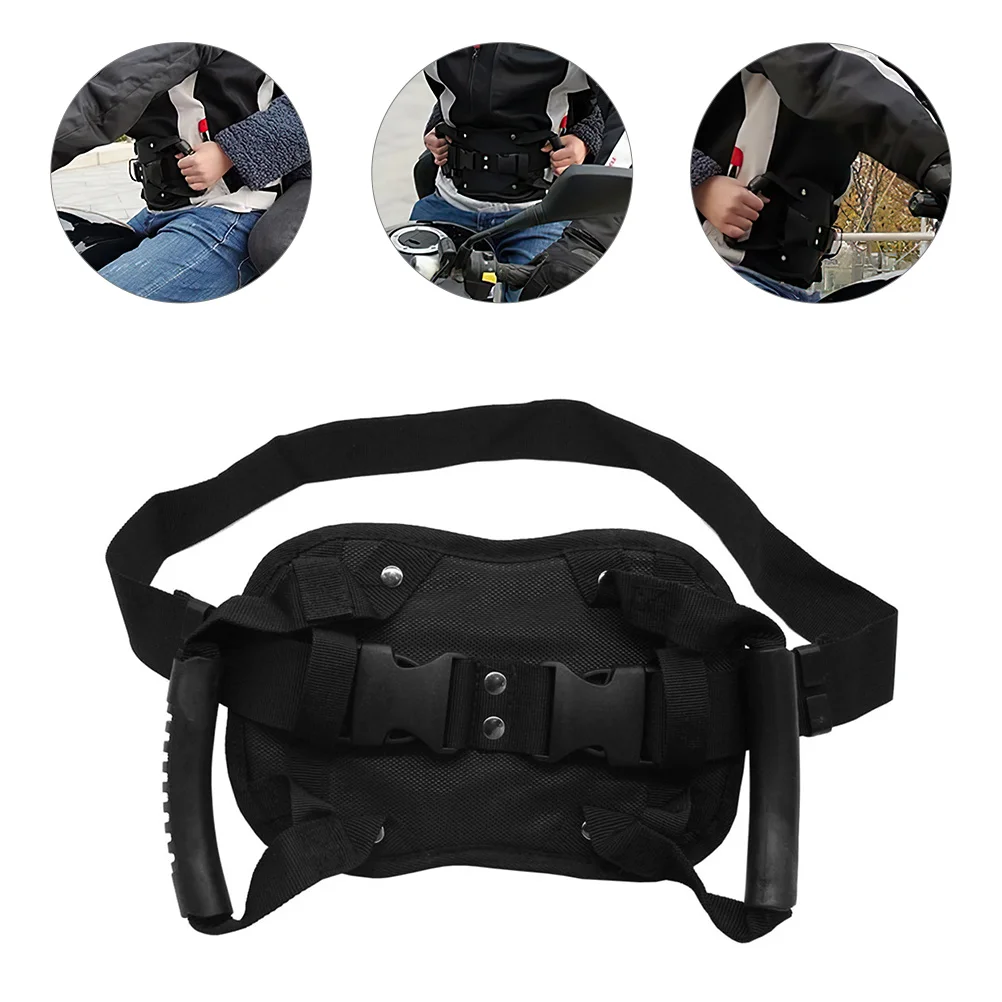 Motorcycle Rear Seat Handle Safety Back Belt for Motorbike Plastic Travel Security Strap Grip Belts