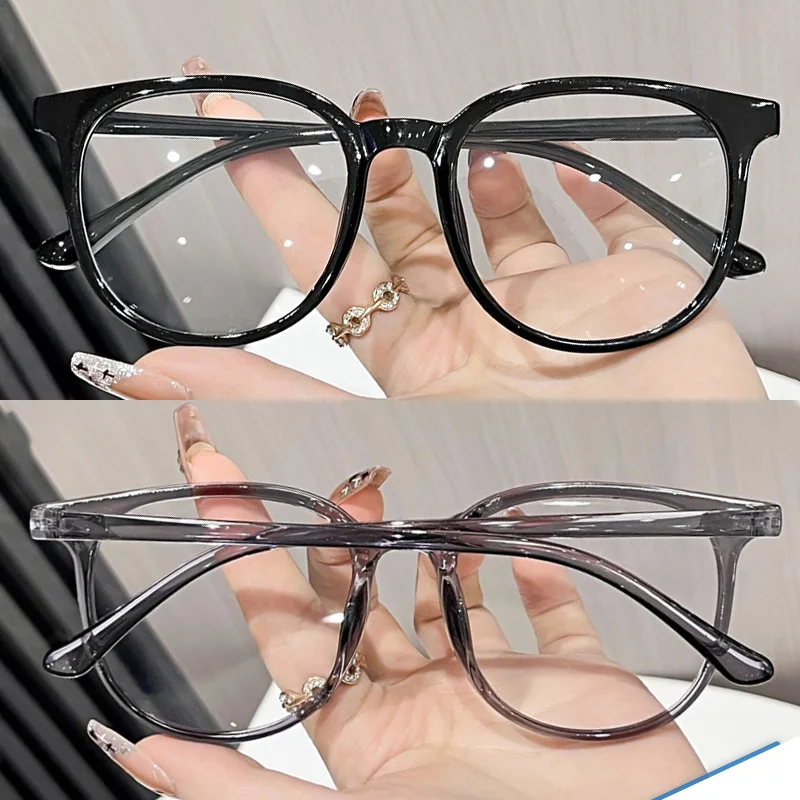 Neutrale Anti-Blaulicht-Brille mit großem Rahmen, nicht verschreibungspflichtige flache Brille, Anti-Ermüdungs-Dekorationsbrille