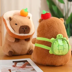 Cute capybara plush toy soft and comfortable capybara doll bread orange strawberry snot toy friend boy girl gift