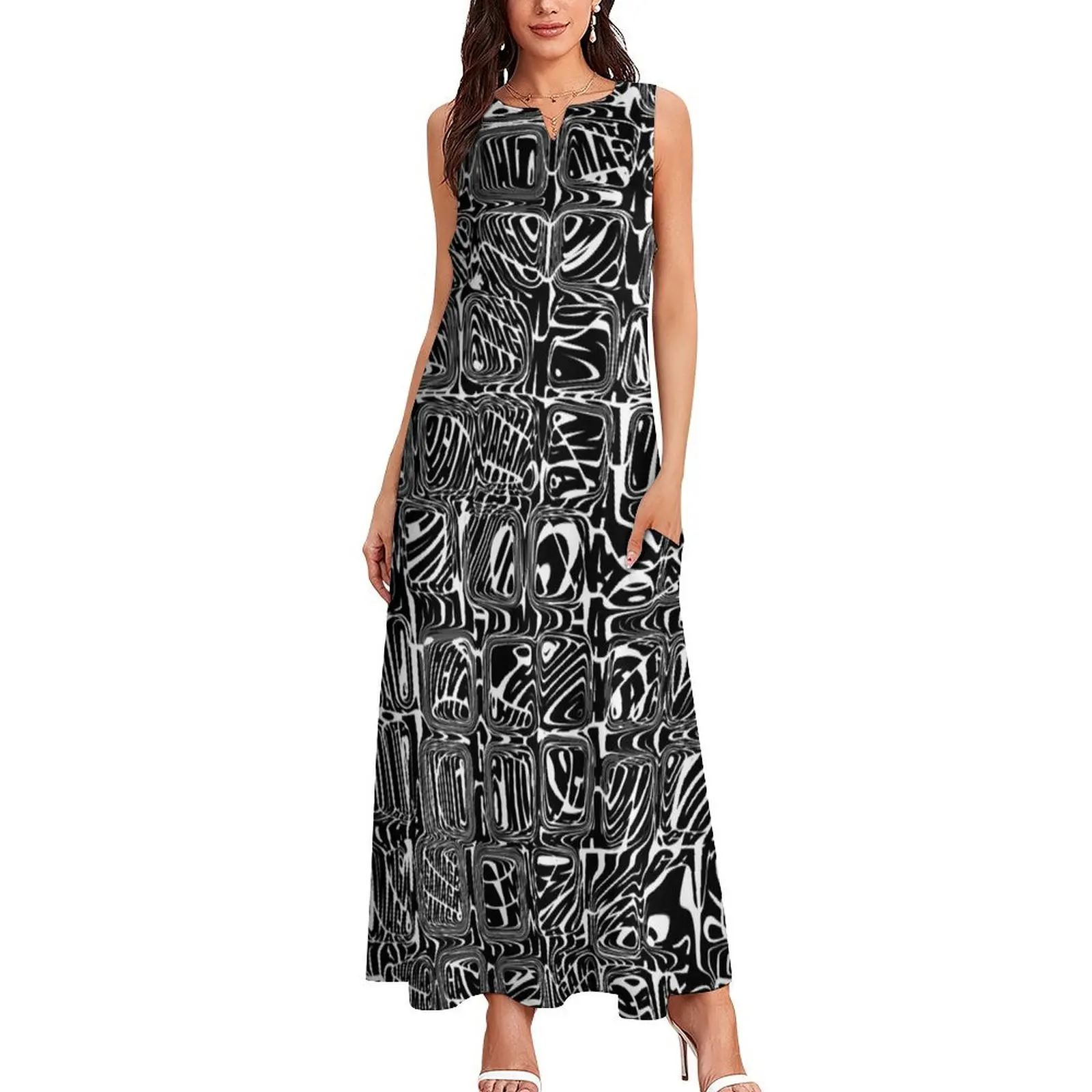 Abstract MAGA Typography Long Dress evening dresses women bandage dress