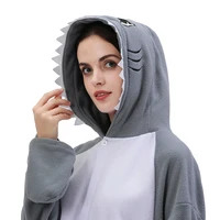 Winter Party Fleece Onesie Adult Fleece Gray Shark Kigurumi Unicorn Animal XXL Cartoon Suit Women Men Pajama Anime Whale Slipper - Image 4