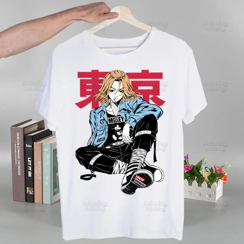 Tokyo Revengers Sano Manjiro Men Hip Hop T Shirt Harajuku Hinata Japanese Anime TShirts Short Sleeve Casual T-Shirt Tops Tees