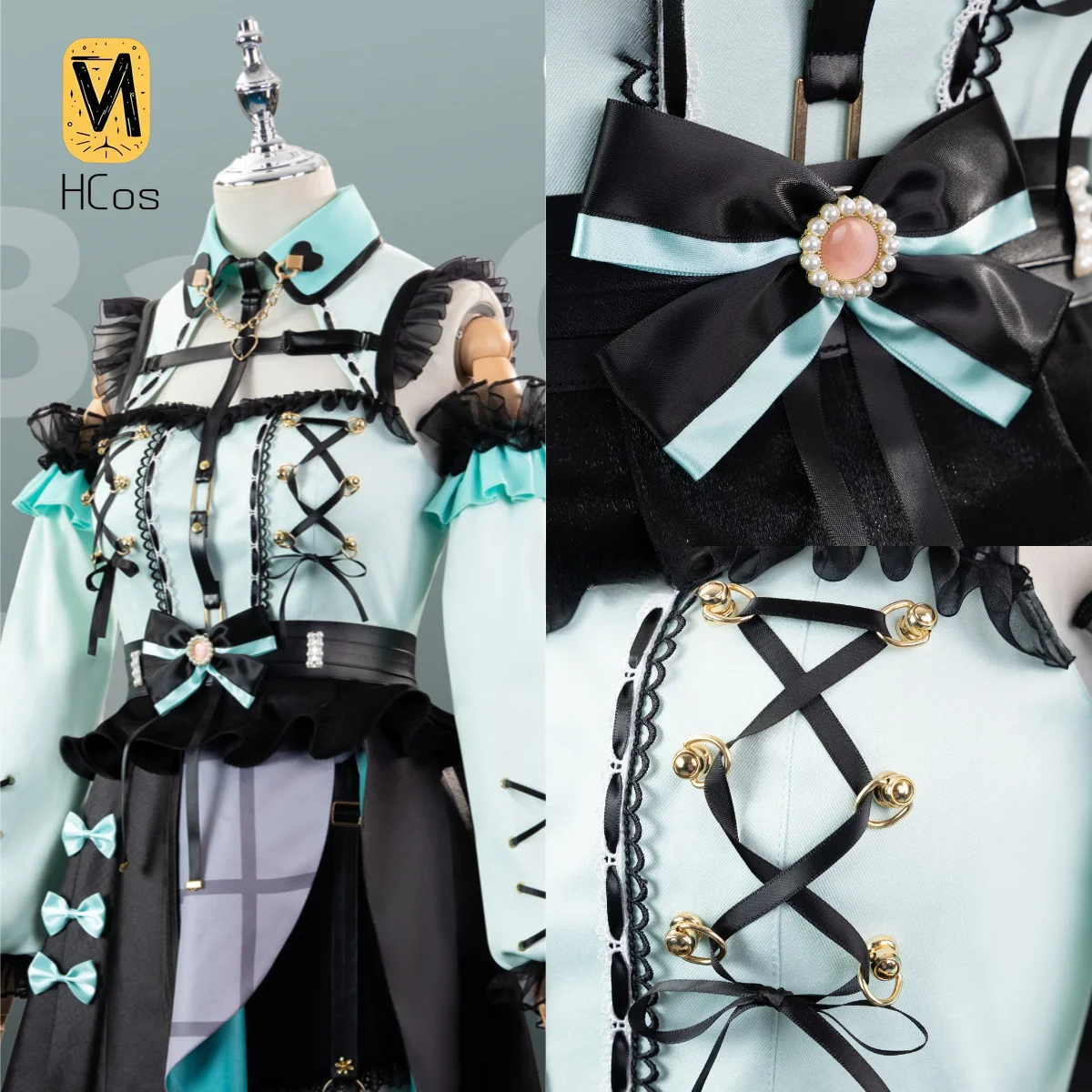 Handmade Cos Outfit: BanG Dream! Maya Yamato Cosplay Costume Pastel Palettes Anime Game Cos Outfit Full Set for Women HCos