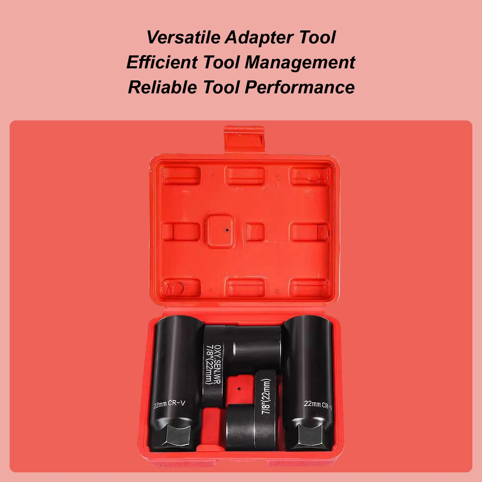 

Набор инструментов для снятия и установки автомобильного датчика кислорода, торцевой ключ привода 22 мм 1/2 дюйма, специальный инструмент с футляром для хранения для ремонта