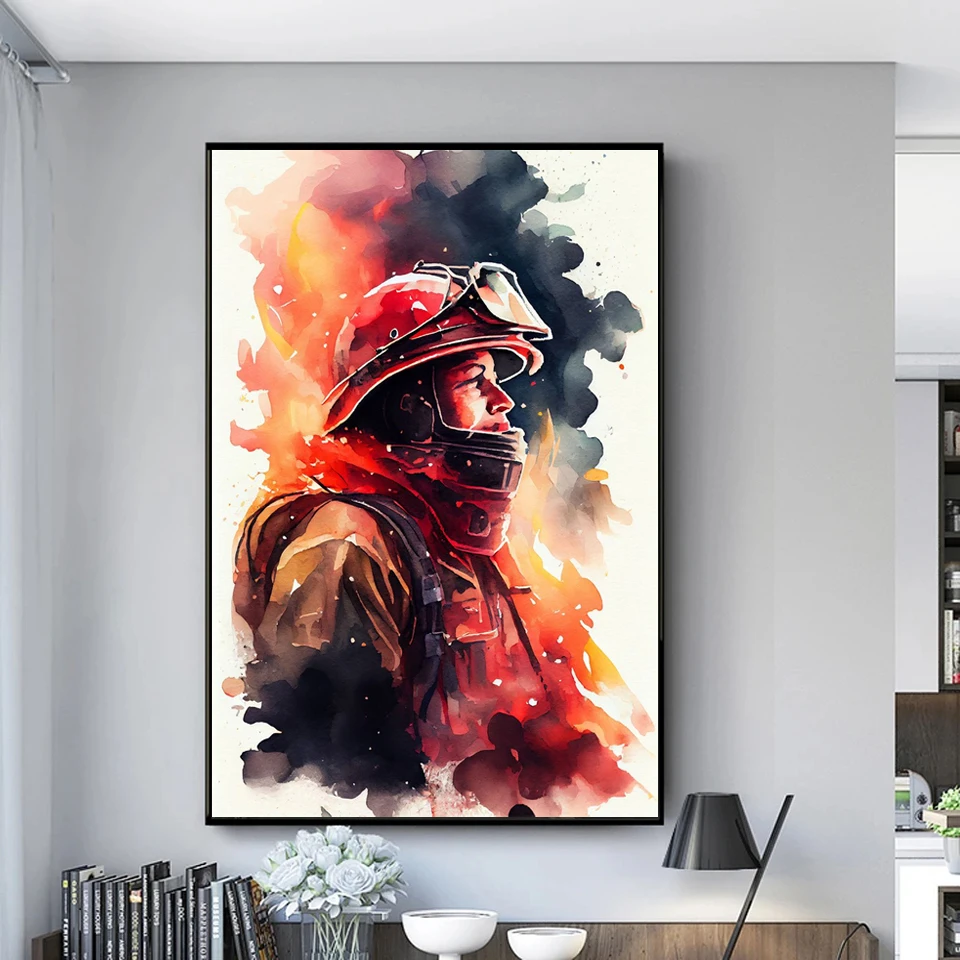 5D DIY Diamond Painting Full Square Diamond Mosaic Embroidery Fireman Fire Firefighter Needlework Hero Picture Handmade Gift