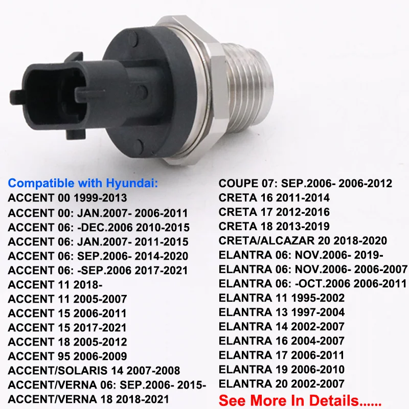 Sensore di pressione della rotaia del carburante regolatore comune muslim314014 a400 0281002863 98006101 per Hyundai Accent Elantra Tucson Kia CEED