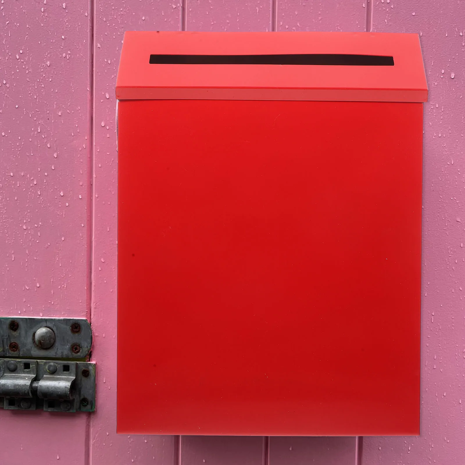

Vintage Wall Mounted Mailbox Large Capacity Metal Letter For Home Box Iron Mail Container Wall Mount Storage Box Easy