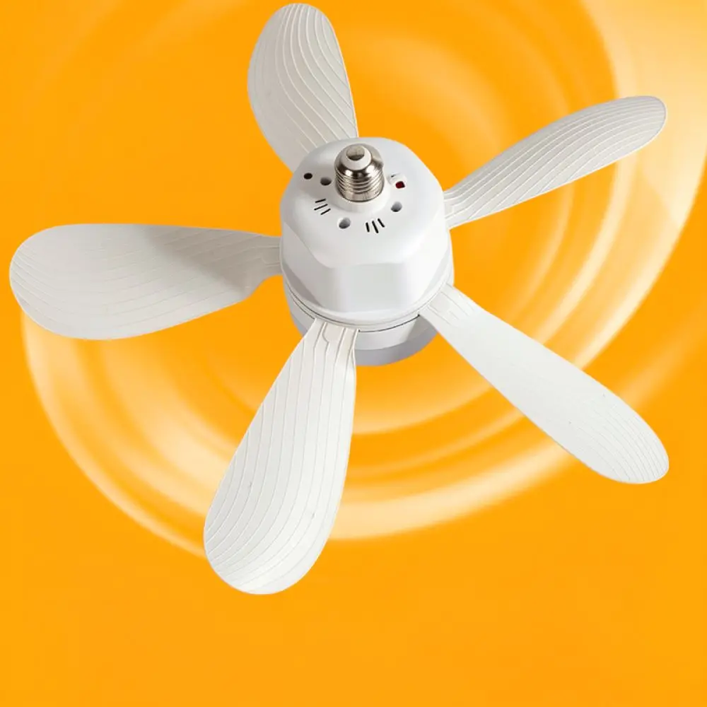 Modern LED Ceiling Fan Light E27 Base Quiet Kitchen Bedroom Fan Lamp Silent Air Cooler Ventilation Lighting Fixture