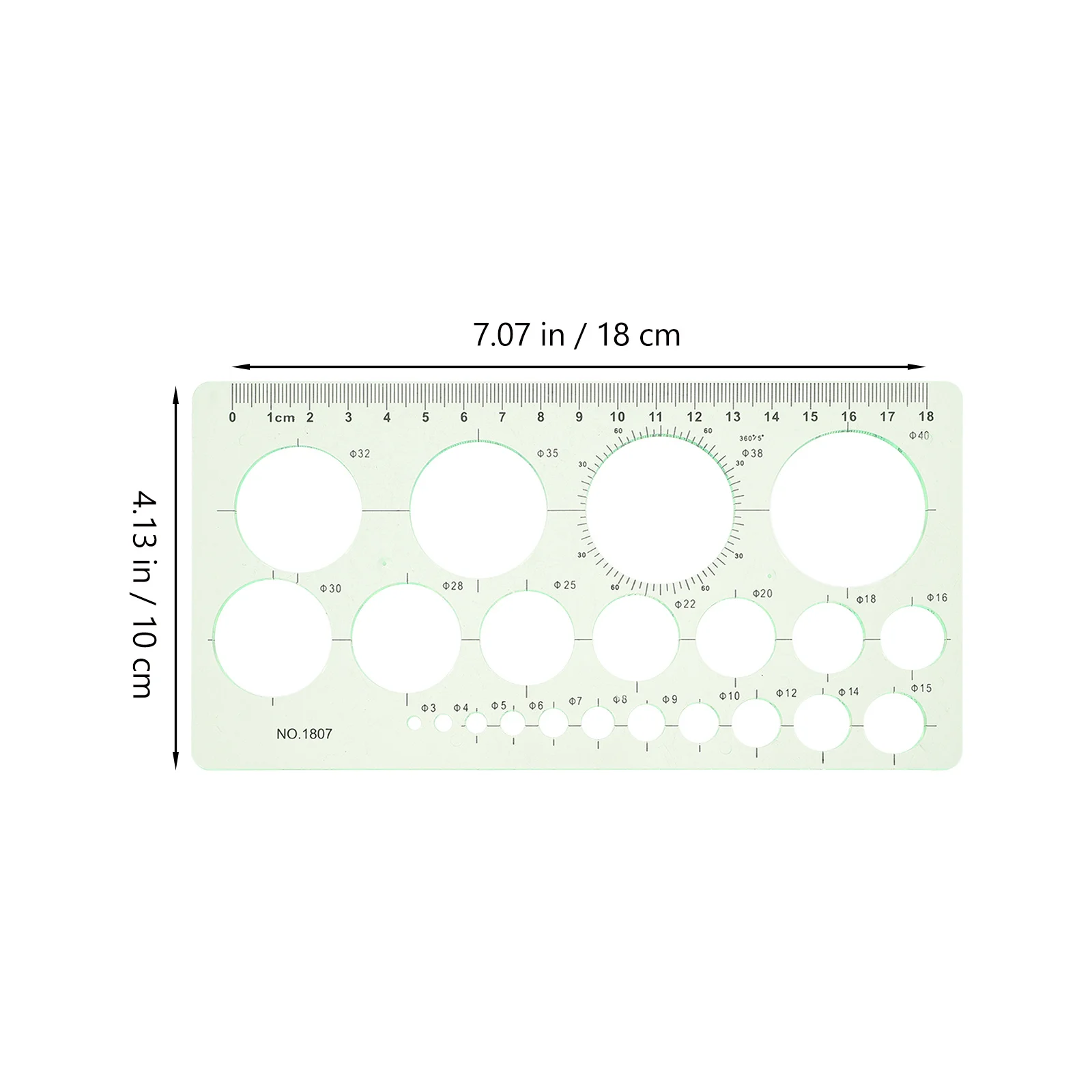 9Pcs Geometric Drawing Templates Circle Stencils Multi Size for Crafts Painting Architectural Drawing Supplies