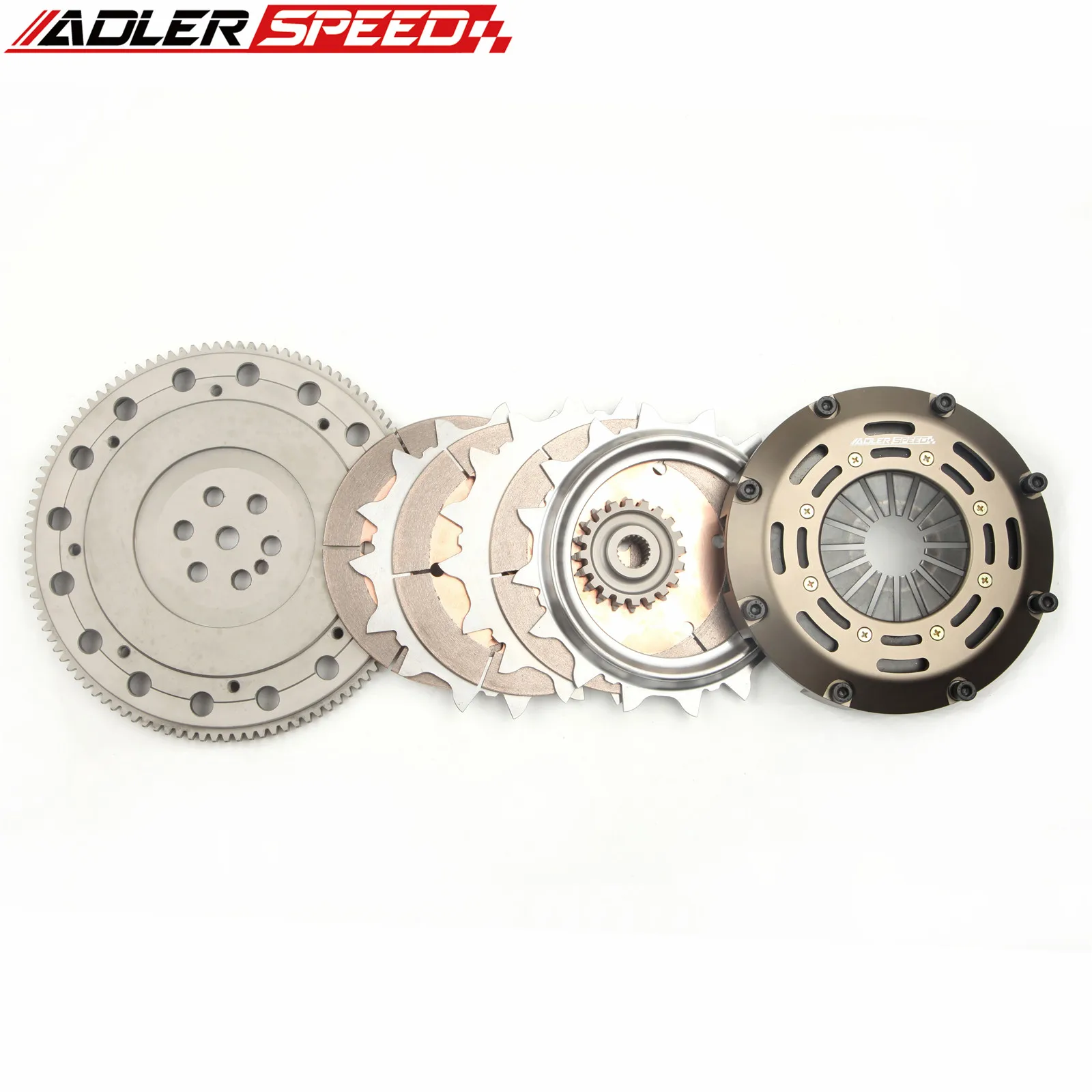 ADLERSPEED Triple Disc Clutch Kit For Mitsubishi Galant VR4 Sedan/ Eclipse GSX For Eagle Talon TSi/Plymouth Lase 2.0L AWD 6 bolt