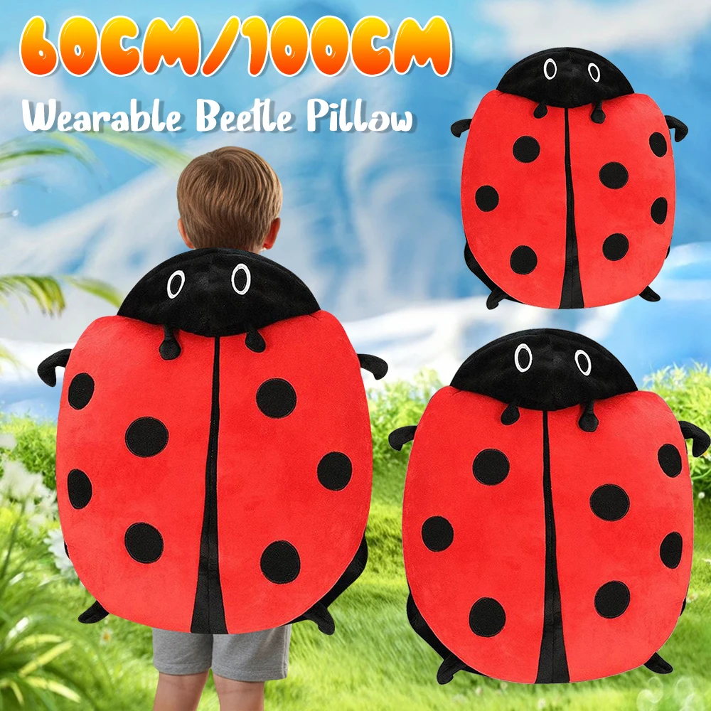 Wearable Ladybug Pillow Cute Warm Sleeping Wearable Plush Removable Oversized 60cm/23in Giant Wearable Ladybug Pillow