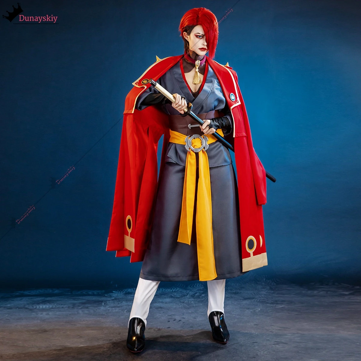 Gachiakuta‌ Zanka Kyouka Cosplay Costume Zanka Nijiku Custom New Red Cloak Dress Prop Halloween Carnival Men Women Dress Up view 3