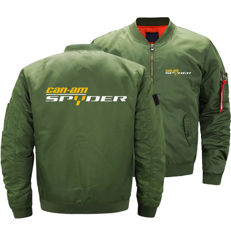 Men's Can Am Spyder Streetwear Bomber Jackets Men Coat Homme Ma1 Air Pilot Windbreaker Thick Bomber Motorcycle t shirt  4xl 5XL