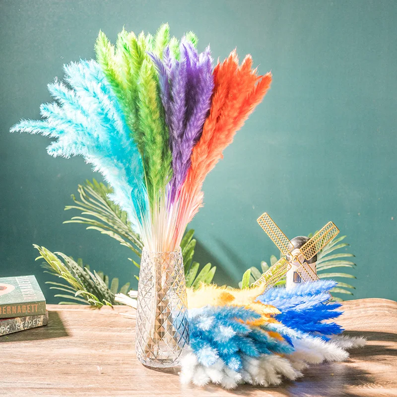 15PCS Natural Dried Pampas Grass Bouquet,Boho Home Decor Bouquet,Phragmites Dried Flowers,Pampas Decoration Pampa Dekoration