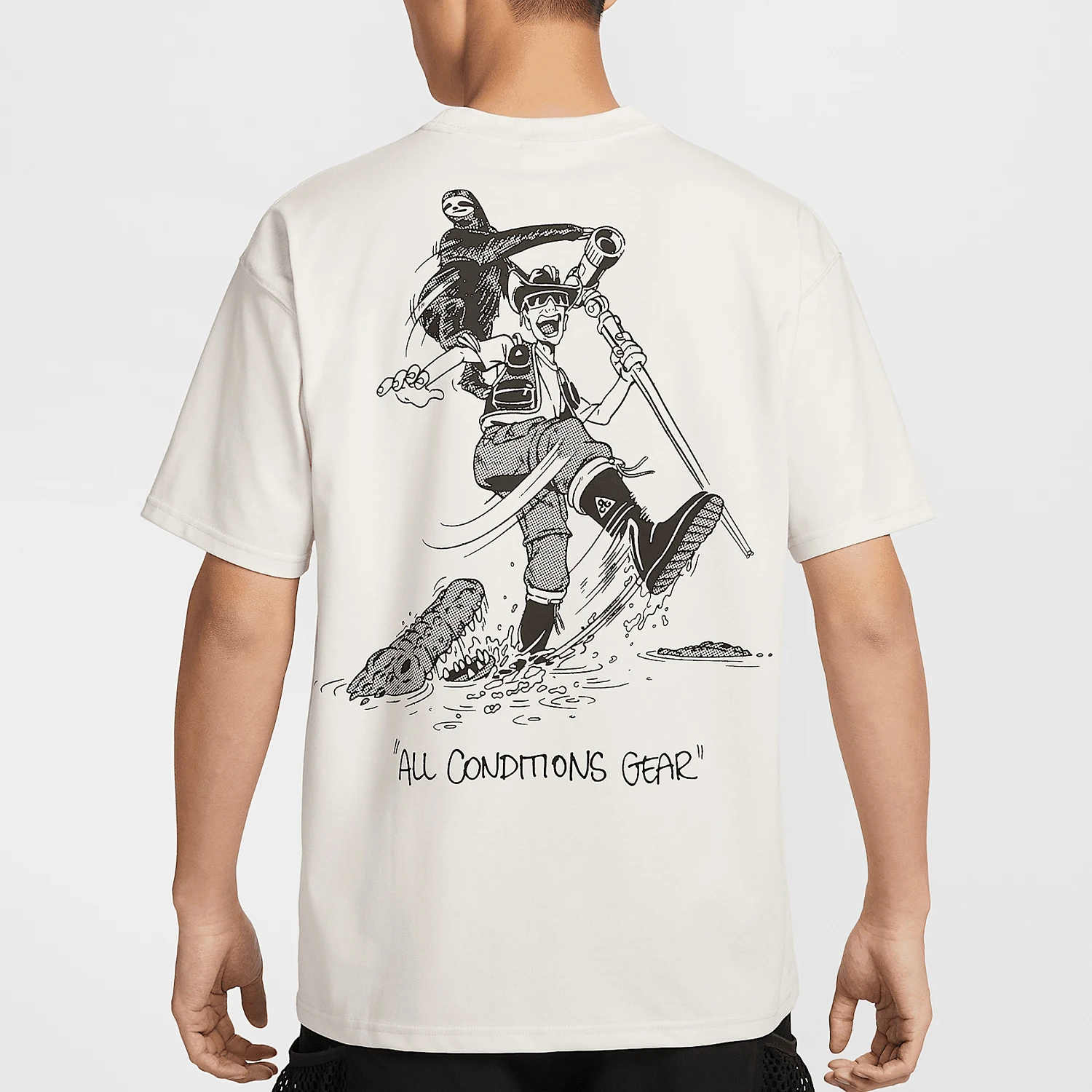 Nike Authentic Dri FIT Men's Loose Breathable Pattern Printed T-shirt HJ0801-030