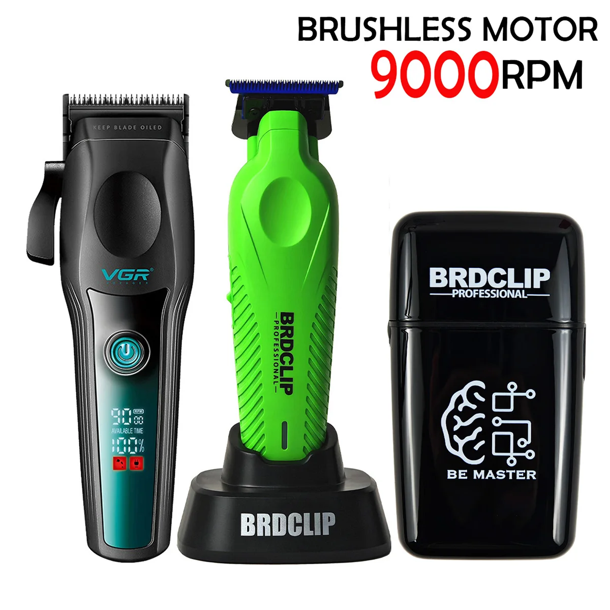 

Бесщеточный двигатель 9000 об/мин V195 Профессиональная мужская машинка для стрижки волос DLC Blue Blade 9000 об/мин 9615 Триммер для волос Электробритва Парикмахерский набор