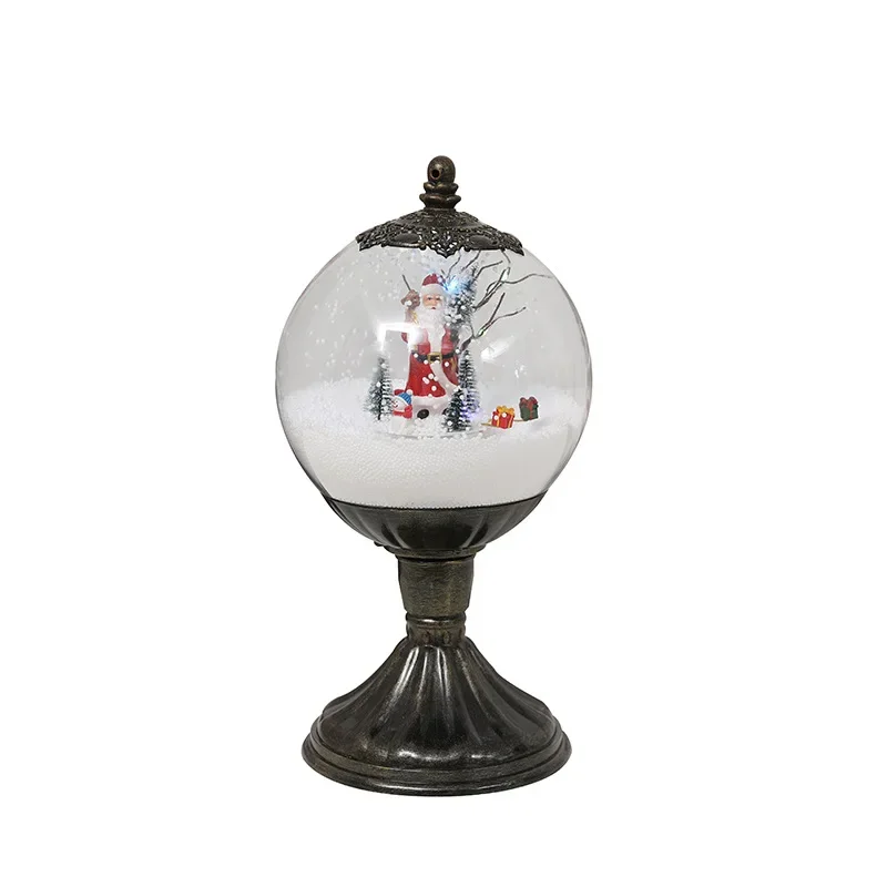 

Christmas crystal ball drifting snow old man wind lamp glowing snow music lamp ornament Christmas gift window decoration