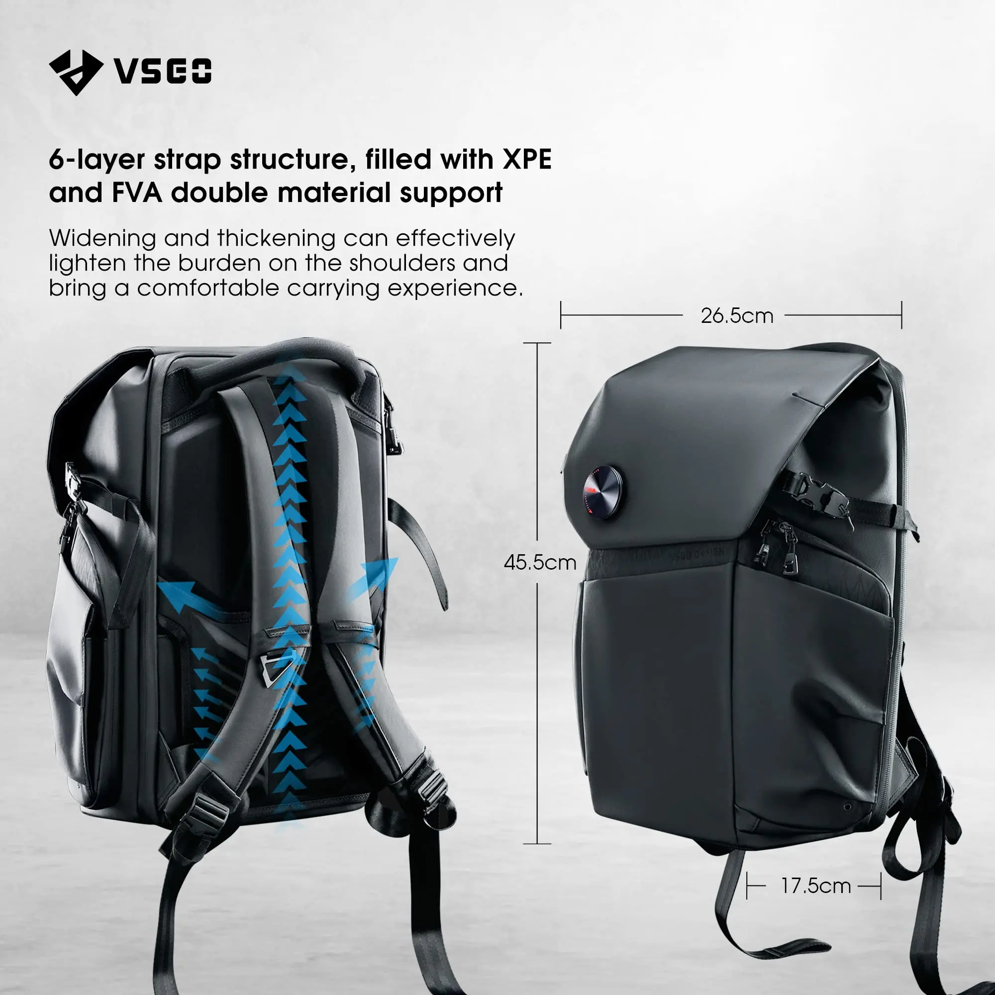 VSGO Camera and Drone Backpack Waterproof 16L Compatible for Sony Canon Nikon Camera, DJI RS3 Stabilizers Lens Tripod Accesories