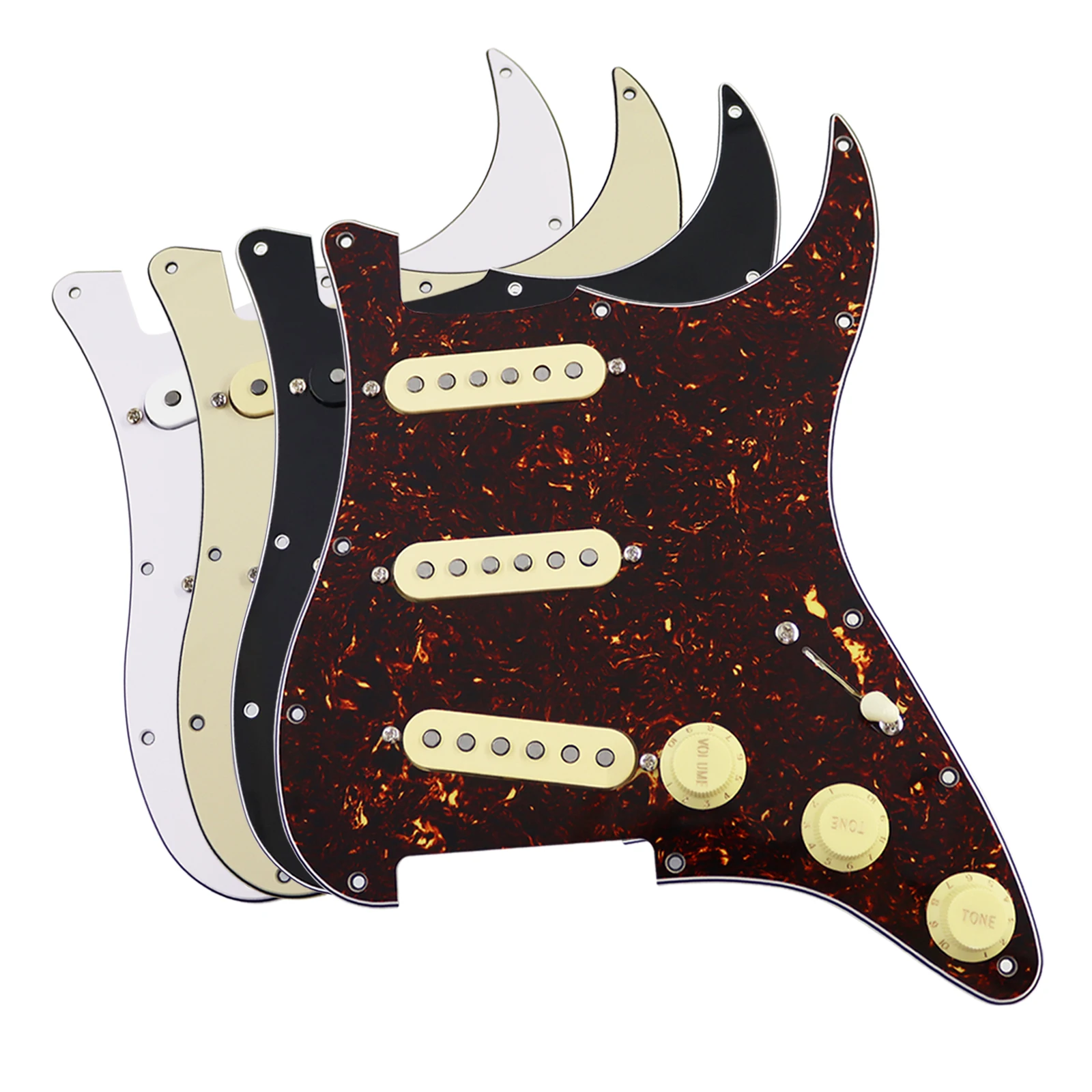 Prewired Electric Guitar Pickguard Loaded Pickguard with Vintage Style Alnico 5 Single Coil Pickups Set for FD ST Electric Guita