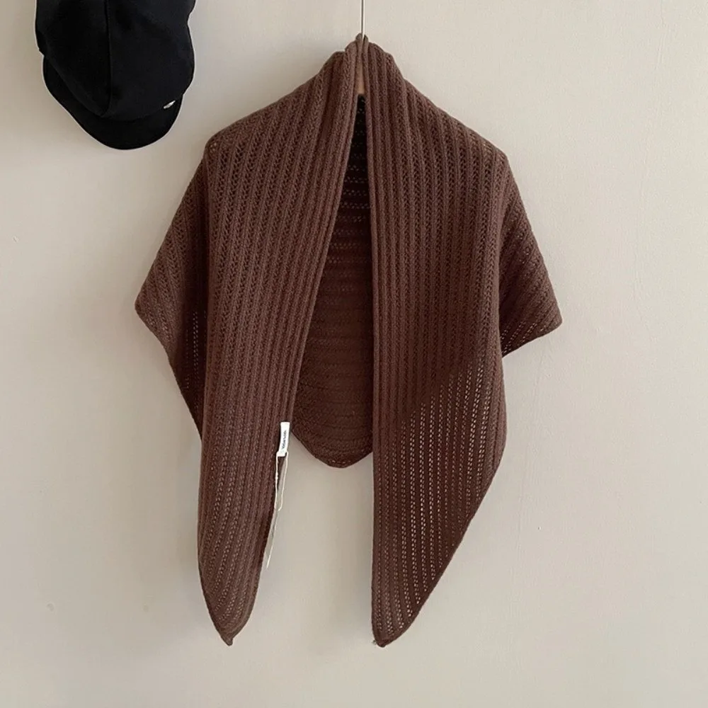 

Новый мягкий вязаный треугольный шарф, многофункциональный ветрозащитный платок, вязаный холодостойкий женский утеплитель для шеи