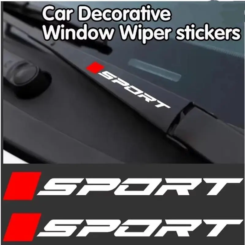 1/2/3 Pairs Car Windshield Stickers Waving Rear Wiper Stickers Available For All Car Models Interior Accessories