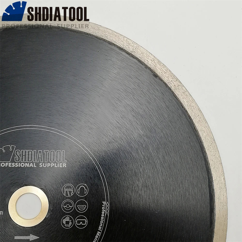 SHDIATOOL 5pcs/pk Dia 250mm/10inch Hot-pressed Continue Rim Diamond Blades Porcelain Tile Saw Blades Ceramic Cutting Discs