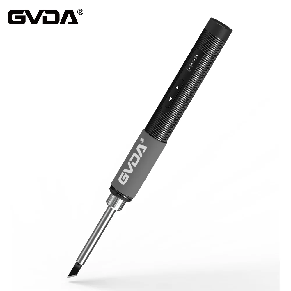 GVDA Electric Soldering Iron Welding Tool Ceramic Heater Welding Solder Rework Station Repair Heat Pencil Portable Soldering Pen