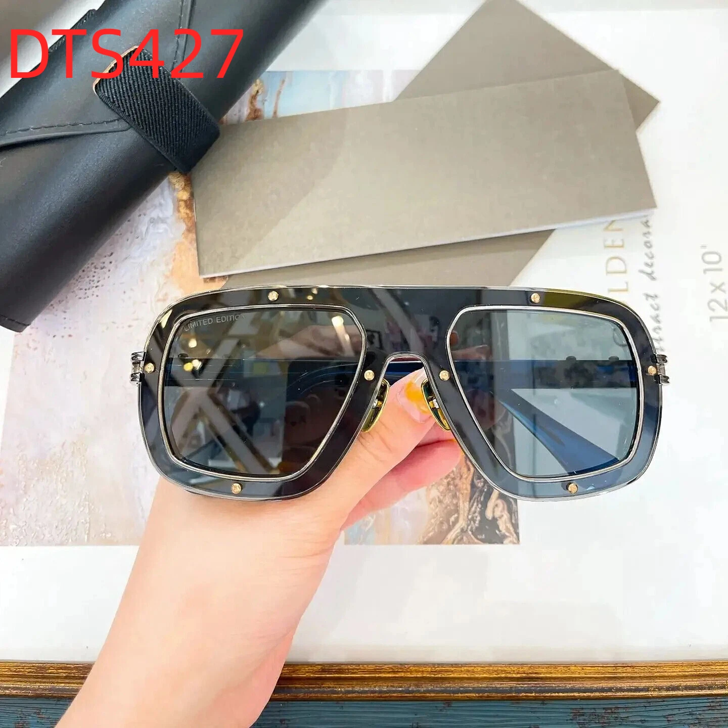

Original Factory DT RAKETO DTS427 With Brand Box LIMITED EDITION Fashion Top Quality Retro UV400 Business Men Women Sunglasses