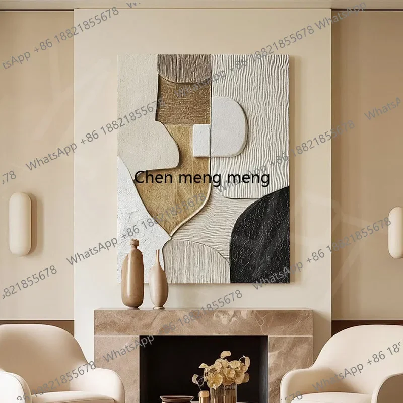 c139 Wabi Sand Wind Abstract Sandstone Decorative Painting Living Room Sofa Background Wall Hanging Painting Advanced Sense