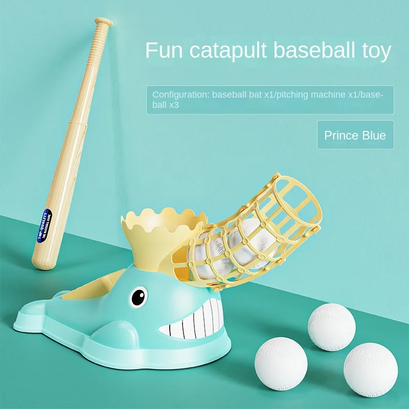 Combinaison de baseball d'entraînement d'éjection de couture de pied pour enfants, jouets de lanceur de baseball automatique pour sports d'intérieur et d'extérieur parent-enfant