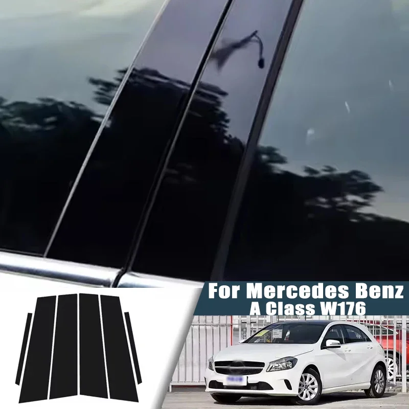 

For Mercedes Benz A Class W176 2013-2018 2014 Window Trim Covers Center Film Column B C Pillar Posts Sticker Car Accessories