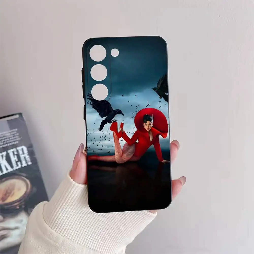 حافظة هاتف Cardi B Am I The Drama لهاتف سامسونج جالاكسي A73,72,51,53,52,71,22,5G,Note,J7,8,9 غطاء أسود ناعم #2