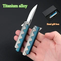 Titanium alloy creative snake shaped knife D2 steel mechanical decompression outdoor self-defense fruit kitchen knife