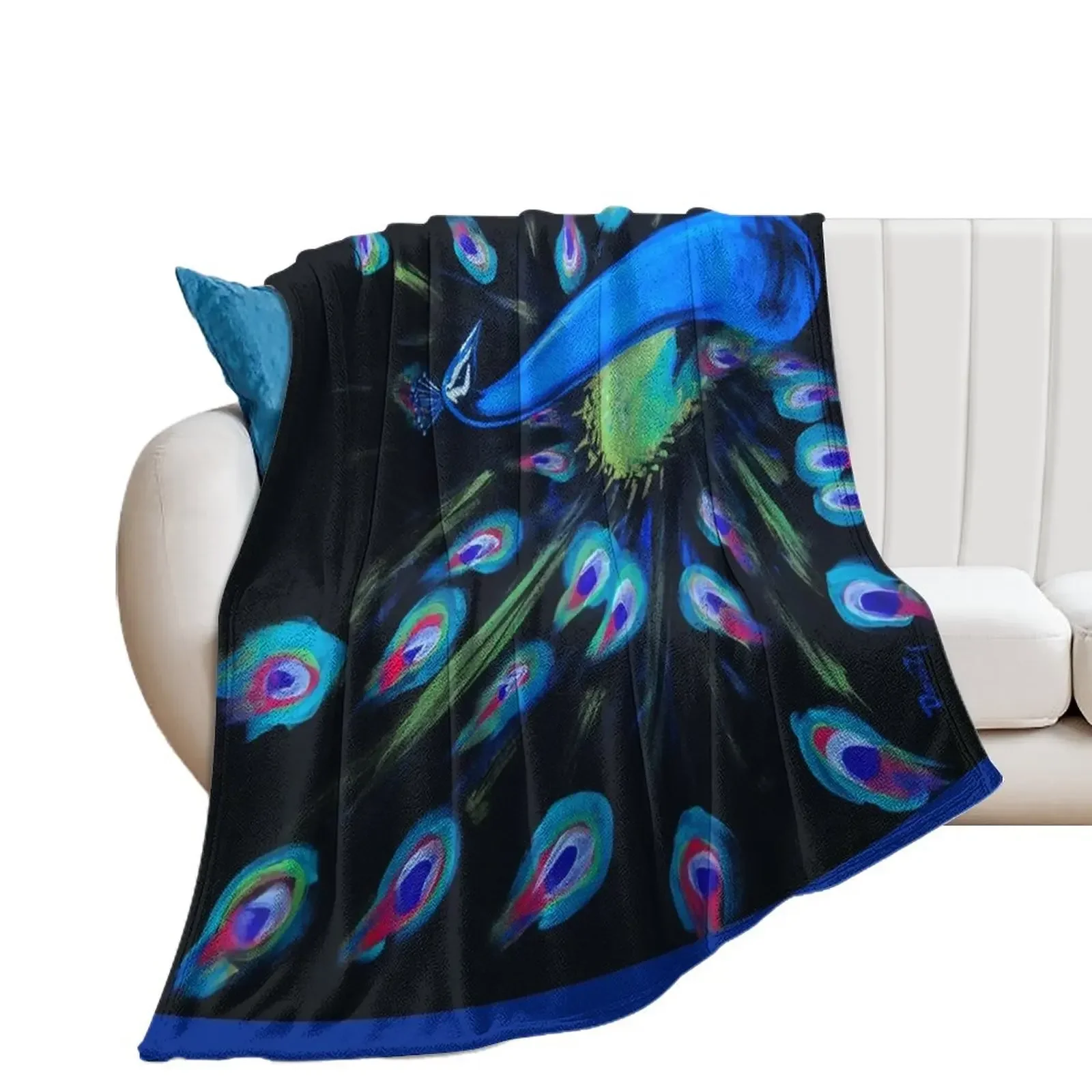 

Peacock Throw Blanket for babies Single christmas decoration Luxury Thicken Blankets