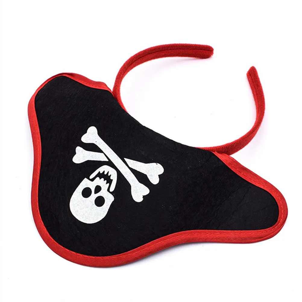 

4 Pcs Pirate Hair Hoops Halloween Skull Design Lightweight Durable Kids Child Soft Surface Costumes Parties Festival Decor