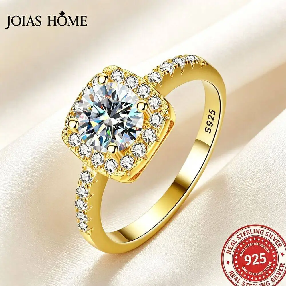 JH 1 Carat Moissanite Ring 925 Sterling Silver